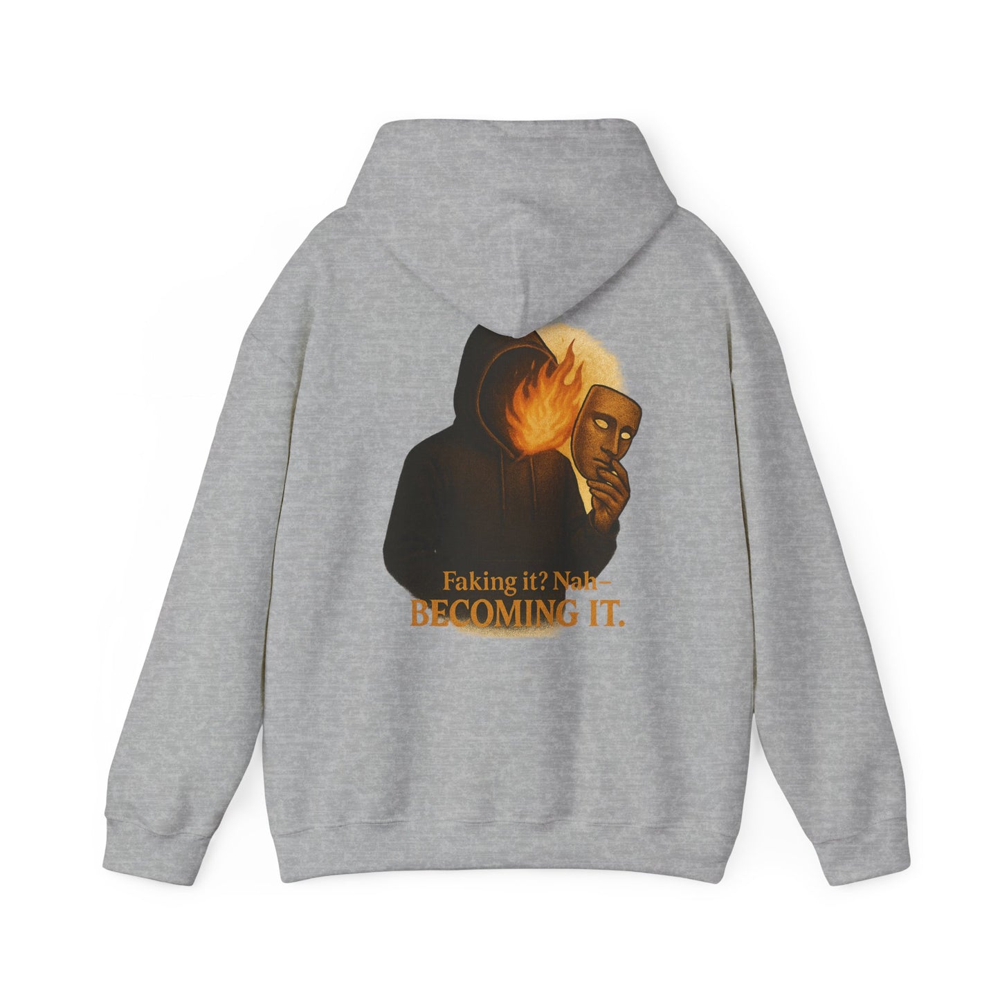 ''Becoming - No Faking It'' Unisex Hooded Sweatshirt